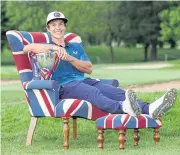  ?? REUTERS ?? Thorbjorn Olesen poses with the British Masters trophy at the Belfry.