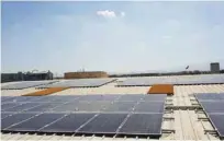  ??  ?? CLEAN ENERGY: Solar Photo voltaic system has been installed in one of the public schools in the town of Al Rumais.