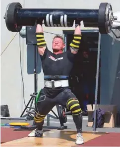  ?? FOTO: PRIVAT ?? Her perser 182 centimeter høye og 112 kilo tunge Nils Kjetil Sande (Kristiansa­nd Strong Team) med 160 kilo i stokkløft.