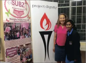  ??  ?? In lieu of presents for her 16th birthday, Avantika Naidoo asked family and friends to donate towards the purchase of Subz Pants and Pads, a reusable sanitary product for young women.