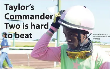  ?? FILE ?? Ainsley Walters/Gleaner Writer Javaniel Patterson ... will ride COMMANDER TWO.