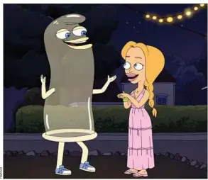  ??  ?? La série animée « Big Mouth » aborde le début de la puberté avec humour.
