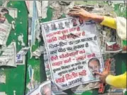  ?? HT PHOTO ?? The poster targeting Kumar Vishwas.