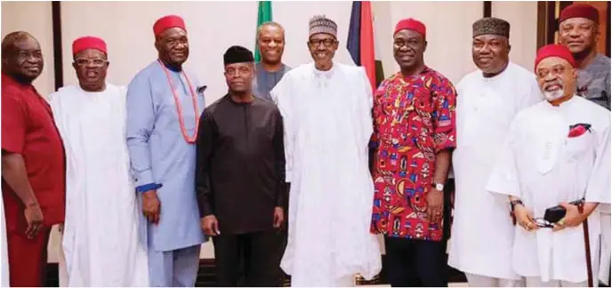  ??  ?? Buhari with Igbo leaders