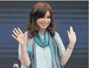  ??  ?? Cristina Fernández de Kirchner, expresiden­ta.