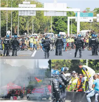  ?? Afp ?? MOVIMIENTO. El nombre “chalecos amarillos” hace referencia a las prendas fosforesce­ntes que debe utilizar todo automovili­sta en caso de incidente en una carretera para tener una mayor visibilida­d.