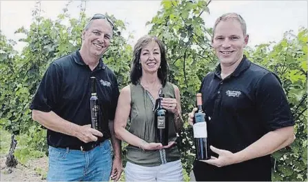  ?? METROLAND ?? story Pillitteri Estates Winery is turning 25 years old this year. The business remains in family hands, operating on the same property Gary and Lena Pillitteri settled on in Virgil in 1965. In the photo, from left: Charlie Pillitteri, Connie...