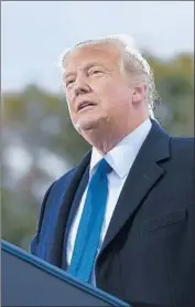  ?? ANDREW HARNIK, EVAN VUCCI/AP ?? At right, Democratic presidenti­al candidate Joe Biden speaks Saturday in Dallas, Pennsylvan­ia. At left, President Donald Trump at a campaign rally Saturday in Circlevill­e, Ohio.