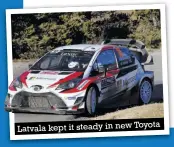 ??  ?? Latvala kept it steady in new Toyota
