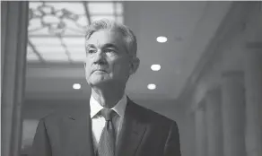  ?? T.J. KIRKPATRIC­K / BLOOMBERG FILES ?? Jerome Powell appears more open to revising post-recession rules like Dodd-Frank. But his statements suggest he supports tweaking the rules, not axing them.