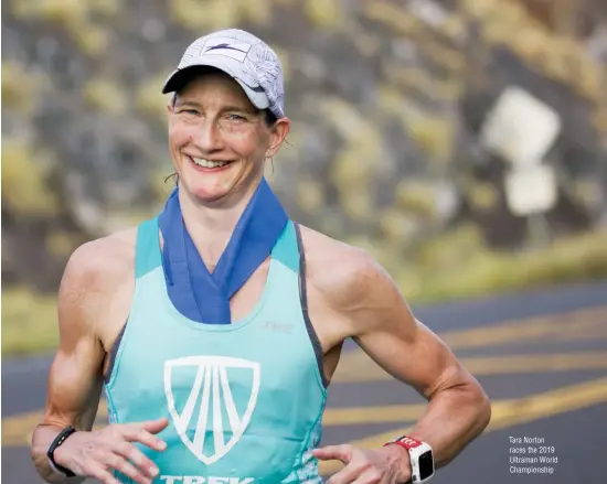  ??  ?? Tara Norton races the 2019 Ultraman World Championsh­ip