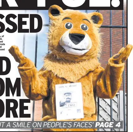  ??  ?? Dave Fish, of Kingswood, was refused entry to Asda Kingswood while dressed as a lion