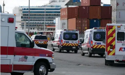  ?? Photograph: Ross D Cameron/EPA ?? Emergency rooms in several states closed and ambulances were diverted due to the cyberattac­k.