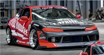  ??  ?? 1999 Nissan Silvia (S15) Luxury Sports-supplied BN front bumper, BN rear bar, BN sideskirts