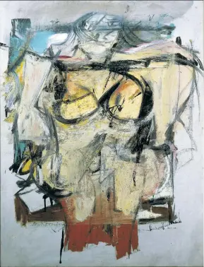  ??  ?? STROKES OF LUCK: Willem de Kooning’s “Woman-Ochre” was stolen from a University of Arizona museum in 1985, but found this month in an antique store in New Mexico. It’s estimated to be worth at least $160 million.