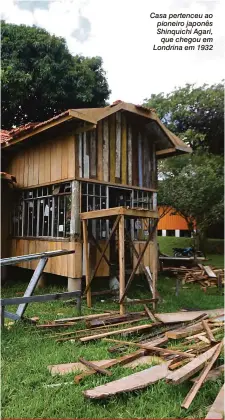  ??  ?? Casa pertenceu ao pioneiro japonês Shinquichi Agari, que chegou em Londrina em 1932