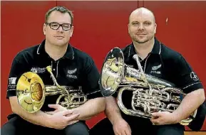  ?? LIU CHEN / FAIRFAX NZ ?? Ross Gerritsen and Steve Miles before their rehearsal at Saint Kentigern College on a recent morning.