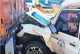  ?? ANDRÉS GARITA. ?? El conductor de la ambulancia perdió el control.