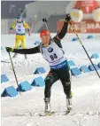  ?? Foto: dpa ?? Was für ein Comeback: Laura Dahlmeier wird Zweite im Sprint.