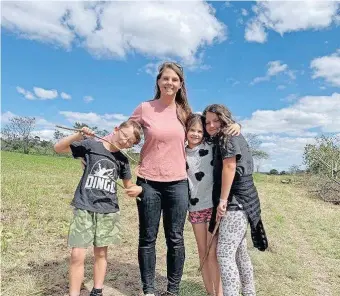  ?? ?? JOSH, Kirsty, Maddy and Taylor Dinkelman are inviting volunteers to help plant indigenous trees at Dingo’s Animal Kingdom on October 2. | SUPPLIED