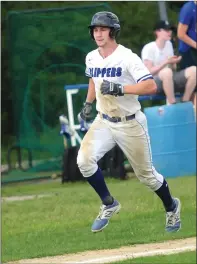  ?? Photo by Ernest A. Brown ?? Cumberland junior Addison Kopack, above, scores a run in the second inning of the No. 6 Clippers’ 6-5 win over Pilgrim.