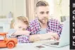  ??  ?? It can be difficult for dads to find the right work-life balance