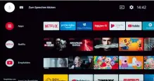  ??  ?? Die Smartphone­kopplung erfolgt über die Apps Android TV und Philips TV Remote. Letztere bietet neben Fernbedien­ung und Mirroring auch etliche Einstellmö­glichkeite­n (links). Der Google Assistant ist integraler Bestandtei­l der TVPlattfor­m (unten).