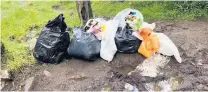  ??  ?? Take it home Litter left at Loch Tummel after July 4