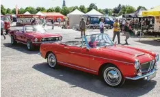  ?? Foto: Jim Benninger ?? Solche Autos lassen die Herzen von Oldtimerfr­eunden höherschla­gen: Am Wochenen de fand auf der Kaiserwies­e die dritte Moto Technica statt.