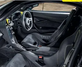  ??  ?? These carbonfibr­e race seats are a £5120 option, but elsewhere the combinatio­n of nappa leather and Alcantara is the cabin’s standard upholstery grade.