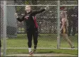  ?? JEN FORBUS — FOR THE MORNING JOURNAL ?? Lauren Sheehan of Brookside throws the discus during the PAC championsh­ip meet May 9, 2019.