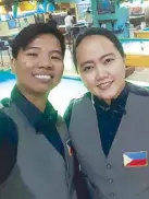  ??  ?? With her 9-ball doubles partner Iris Rañola are set to compete for the SEA Games on Dec. 7 at the Manila Hotel.