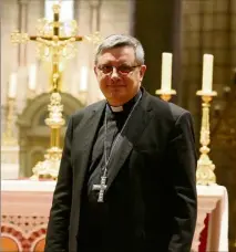  ?? Mgr Dominique-Marie David, l’archevêque de Monaco, hier à la cathédrale. (Photo Cyril Dodergny) ??