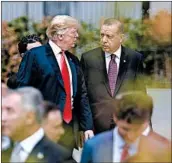  ?? ABACA PRESS/TNS ?? Despite President Trump’s requests, Turkish President Recep Tayyip Erdogan, right, refused to free a U.S. pastor.