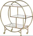  ??  ?? Gold luxe round trolley, £228, audenza.com