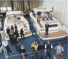  ??  ?? Fairline Yachts’ display at the London Boat Show.