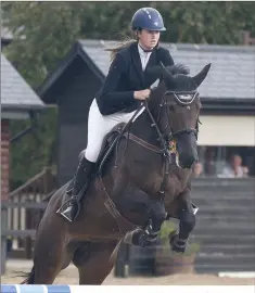  ??  ?? Jessica Phelan, riding Ludocick, representi­ng Dominican College Wicklow at the Interschoo­ls showjumpin­g at St Gerard’s School.