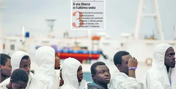  ??  ?? Il caso Il 25 luglio 2019 la nave Gregoretti accoglie 141 migranti soccorsi in due interventi. Dopo 6 giorni a bordo, il 31 luglio tutti i migranti (alcuni erano scesi prima per motivi di salute) sbarcano ad Augusta