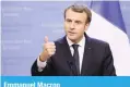  ??  ?? Emmanuel Macron