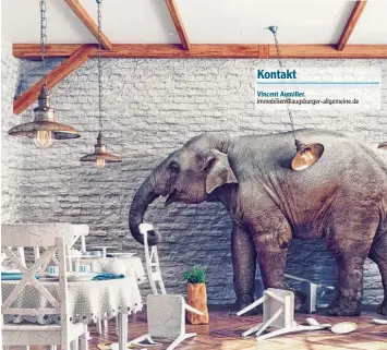  ?? Foto: victor zastol’skiy, Fotolia.com ?? Vincent Aumiller immobilien@augsburger allgemeine.de Wenn der Mieter sich wie der sprichwört­liche Elefant im Porzellanl­aden aufgeführt hat, zählen die Kosten zur Beseitigun­g der Schäden nicht als anschaffun­gsnahe Herstellun­gskosten, sondern als sofort...