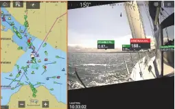  ??  ?? Raymarine Clearcruis­e augmented reality at work in the Solent