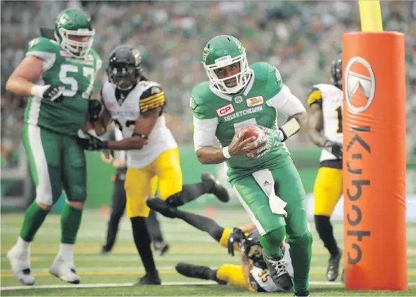  ?? MARK TAYLOR/THE CANADIAN PRESS ?? At age 38, the Saskatchew­an Roughrider­s’ Kevin Glenn has been one of the CFL’s elite quarterbac­ks through the first three weeks of the 2017 season.