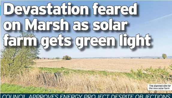 Devastatio­n feared on Marsh as solar farm gets green light - PressReader