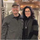  ?? SUBMITTED PHOTO ?? Curt and Linda Basina opened Copper Crow Distillery north of Bayfield.