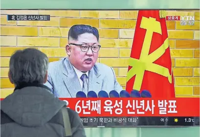  ?? AFP ?? Desafiante. En su mensaje por Año Nuevo, Kim Jong-un afirmó que Norcorea ya es potencia nuclear.