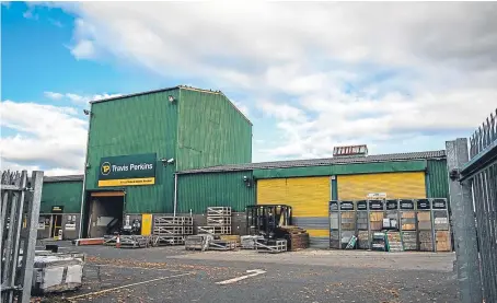  ?? Picture: Steve MacDougall. ?? Travis Perkins at Inveralmon­d Industrial Estate, Perth.