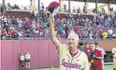  ?? JOE REEDY/AP ?? Florida State baseball coach Mike Martin’s first trip to the CWS was in 1980.