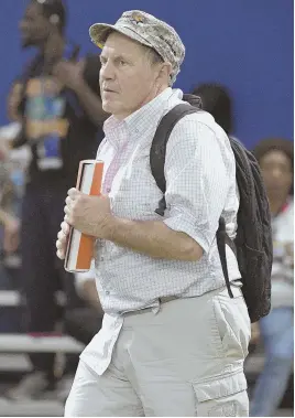  ?? AP FILE PHOTO ?? NO DAYS OFF: Bill Belichick was on the scouting trails last week, which included a stop at Florida’s pro day, but his team still cast a long shadow at the NFL meetings in Phoenix.