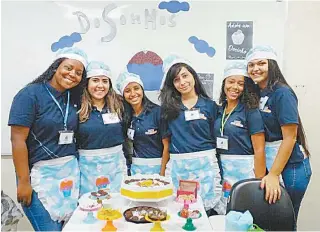  ?? RePRoDução ?? O grupo de Emanuelle Desireé criou a empresa ‘Dos Sonhos’, de venda de doces, nas oficinas do Senac