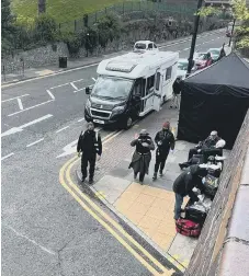  ??  ?? Brenda Blethyn on the scene of filming for the 11th series of Vera.